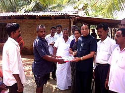 DG hands over the FREE CLOTHES to the residents