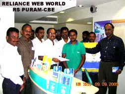 thanking staff of reliance web mr.jayaprakash 