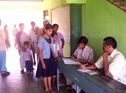 242 patients registering one by one  for the camp 